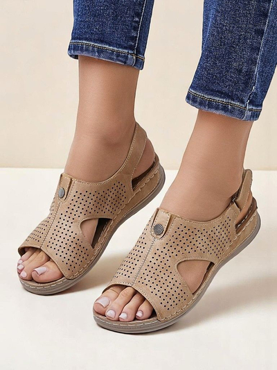 Royalfashion Sandale perforate pentru femei Leminni