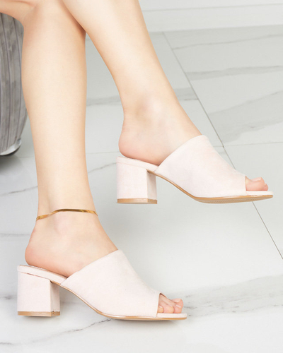 Papuci de damă roz deschis pe un stâlp jos Opetik - Încălțăminte