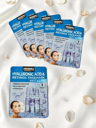 Haokali - Masca de față cu acid hialuronic și retinol - hidratează, revitalizează și reduce ridurile