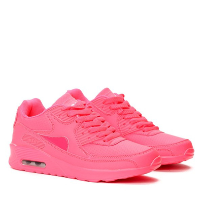 Neonowo-różowe sportowe buty Kimora- Obuwie