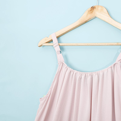 Salopetă pentru femei din bumbac roz deschis cu nasturi - Îmbrăcăminte