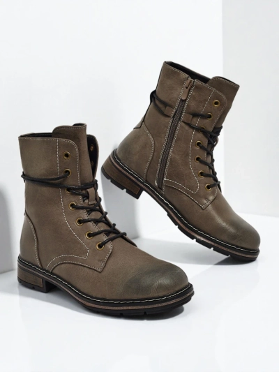 Botine Dama Flora Verzi Piele Elegante de Toamnă