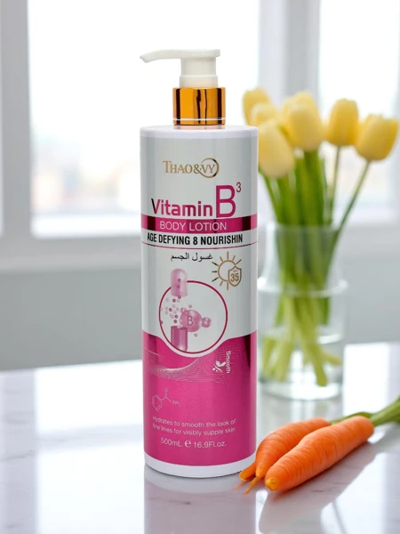 Loțiune de corp anti-îmbătrânire și hidratantă cu Vitamina B3 AgeDefy