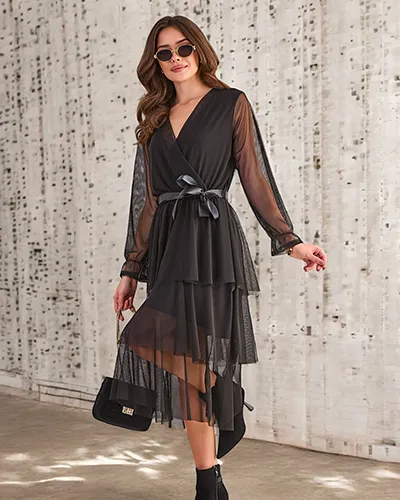 Rochie lungă pentru femei Royalfashion cu volane