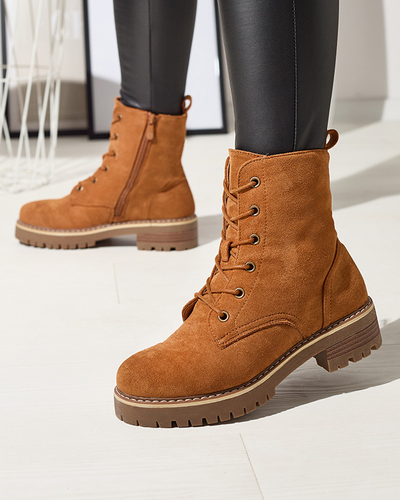 Cizme de trapper pentru femei maro Priviea - Încălțăminte