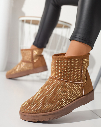 Cizme de zăpadă damă cu zirconii cubi de cămilă Rudis - Încălțăminte