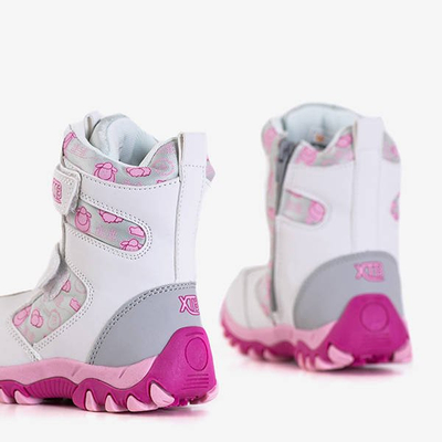 Cizme albe de zăpadă pentru copii cu imprimeuri Balbina - Încălțăminte