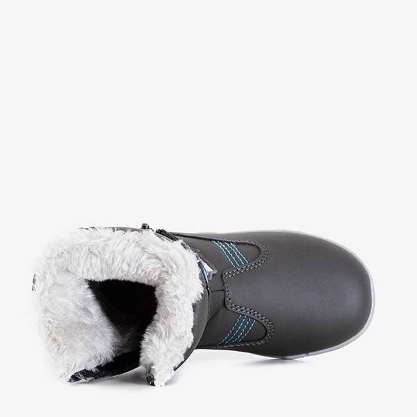 OUTLET Cizme de zăpadă băieți gri Benin - încălțăminte