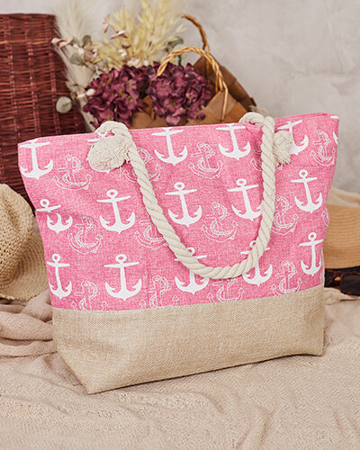 Royalfashion Geantă din țesătură cu model de vacanță pentru umăr