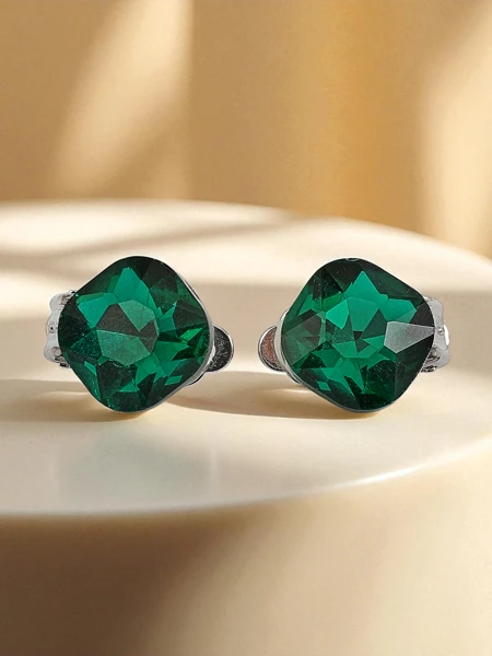 Royalfashion Women's Clip Earrings with Crystal