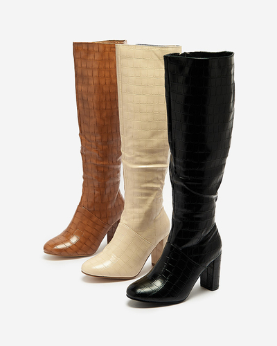 Cizme de damă de culoare camel Mastiu- Încălțăminte