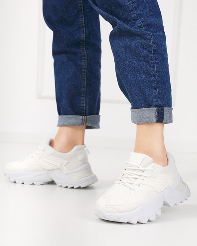 Adidasi sport albi dama Bayart - Incaltaminte