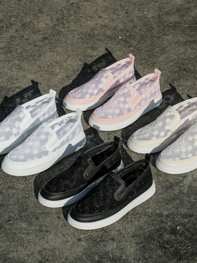 Mocasi Royalfashion pentru femei din plasă cu flori Emzos