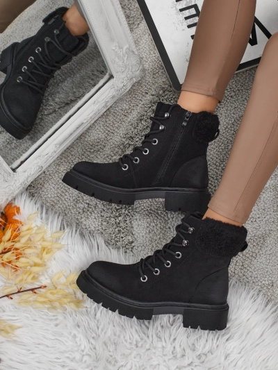 Botine traper de damă cu blană Tessara