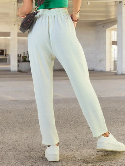 Royalfashion Pantaloni largi din țesătură pentru femei