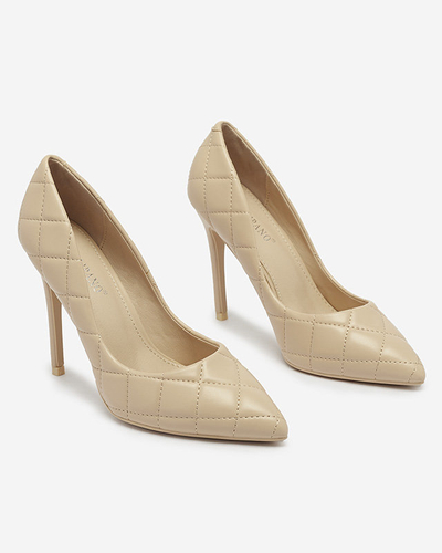 OUTLET Pantofi matlasați de damă de culoare bej Duclisa- Încălțăminte