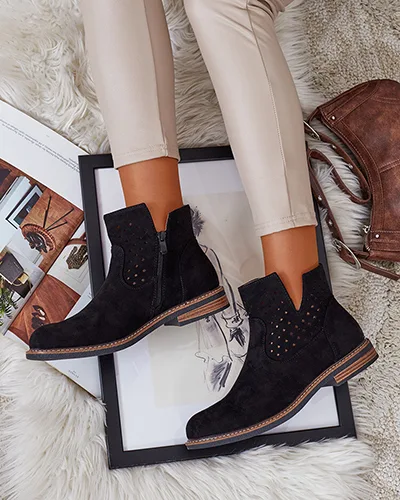 Royalfashion Cizme Rito pentru femei maro deschis