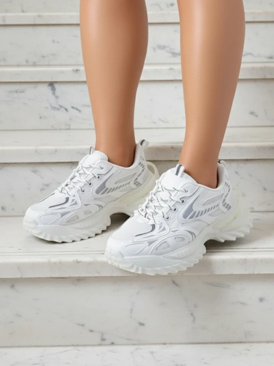 Gloriosa Alb Sneakers Damă din Piele Ecologică