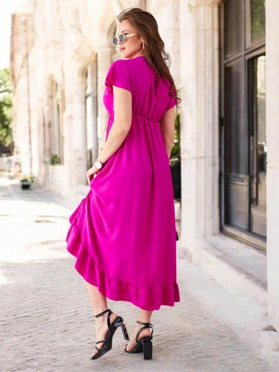 Rochie midi Royalfashion pentru femei cu tiv asimetric