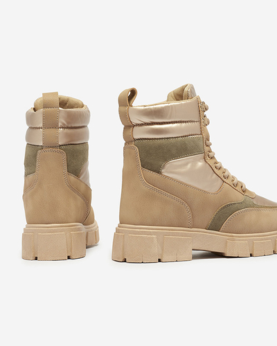 Cizme de vânătoare izolate maro deschis pentru femei Kasemi- Footwear