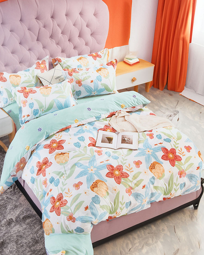 Royalfashion Lenjerie de pat cu flori 160x200 set de 3 piese
