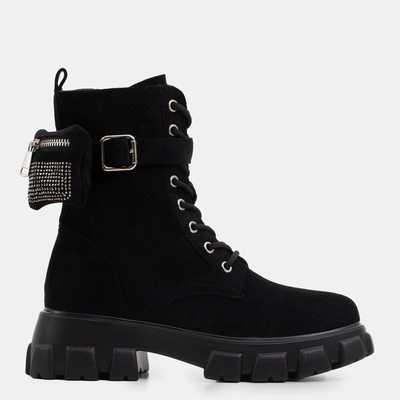 Gigis negru din piele de căprioară ecologică Gigis - Încălțăminte