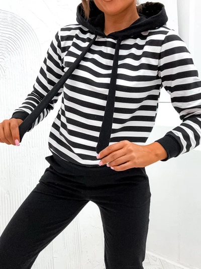 Royalfashion Set pentru femei din bumbac cu dungi