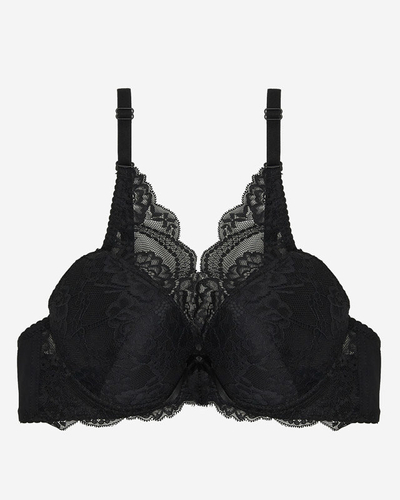 Sutien push-up dama cu dantela neagra - Lenjerie intima