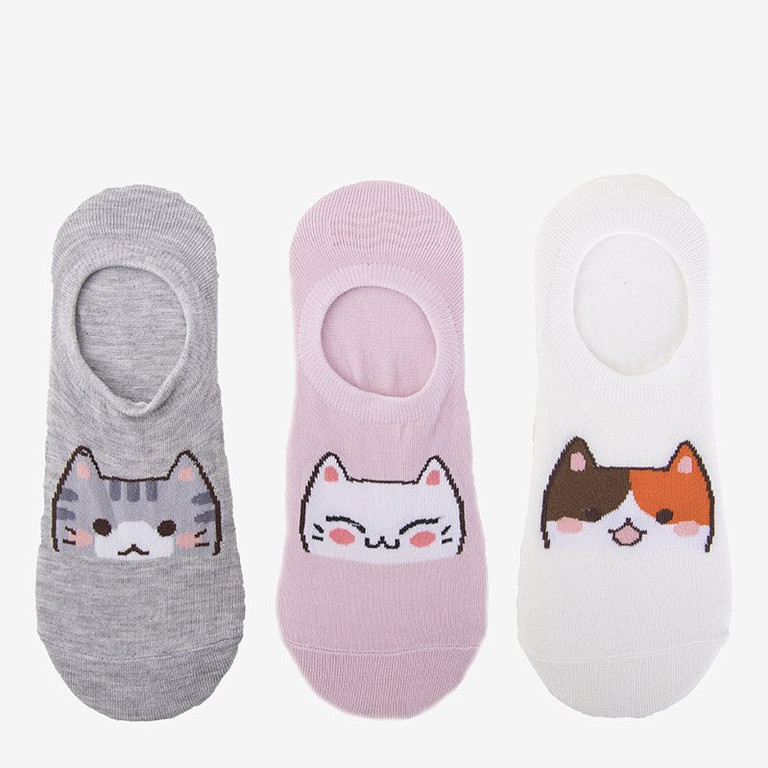 Șosete colorate pentru femei cu imprimeu 3 / pachet - Șosete