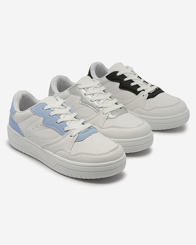 Pantofi sport de damă albi cu inserții albastre Tercua- Footwear