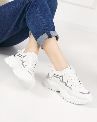 OUTLET Pantofi sport albi de dama Tensii Jenirso - Incaltaminte