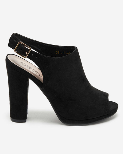 OUTLET Sandale de dama negre pe post superior Veteri - Incaltaminte