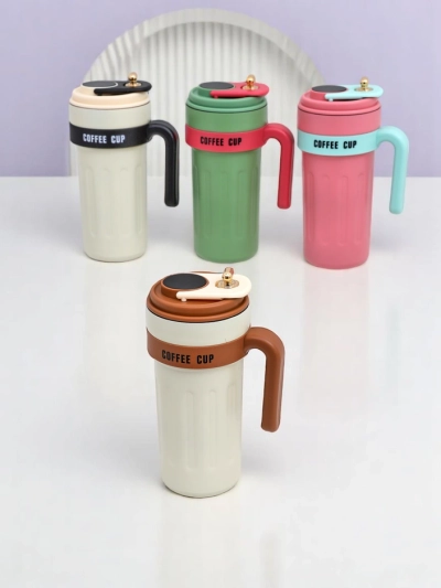 Royalfashion Cană termică cu gura și senzor de temperatură Cană de cafea