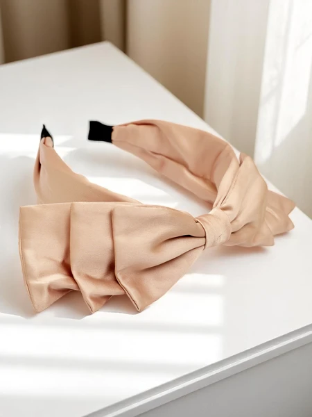 Royalfashion Bentiță din satin cu fundă Celine