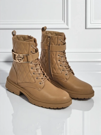 Botine matlasate de damă din piele ecologică Sable Rose