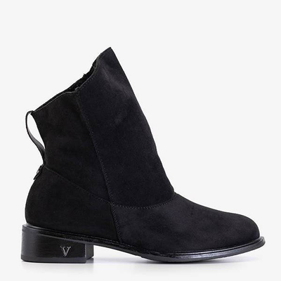 Cizme negre cu toc plat Himalia - Încălțăminte