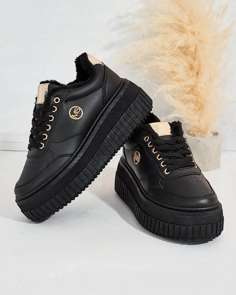 Royalfashion Adidași încălțați de damă cu blană Sofi