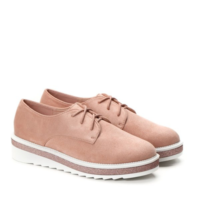 Devestva Pink Lace-up Creepers - Încălțăminte