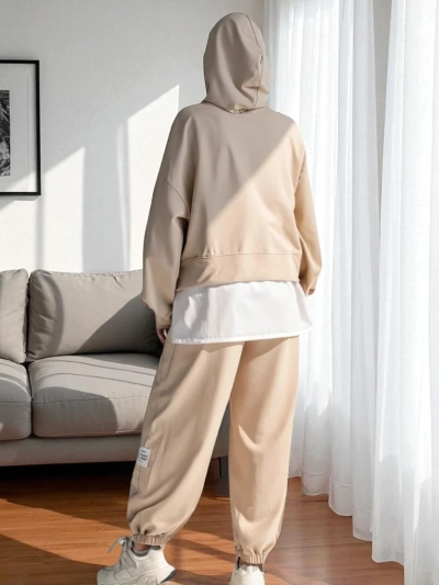 Set de bumbac Royalfashion pentru femei cu un insert de cămașă