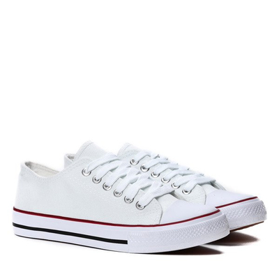 Białe, klasyczne trampki Kanako- Obuwie