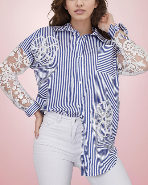 Royalfashion Cămașă de damă cu dantelă