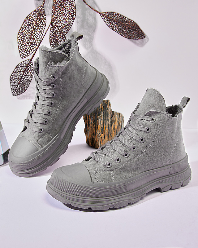 Pantofi sport a'la de damă izolați în gri Benvilo- Încălțăminte