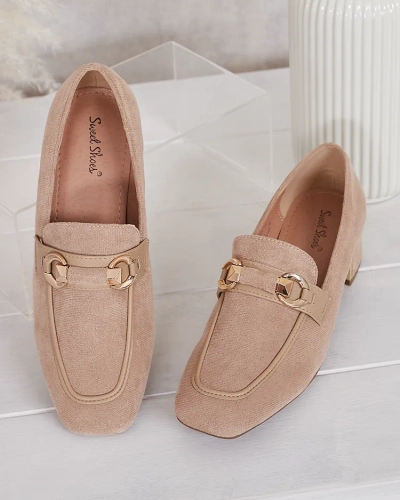 Royalfashion Mocasini eleganți pentru femei pe un post jos Orino