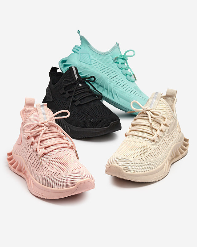 Pantofi sport de damă țesuți negri Shann - Încălțăminte