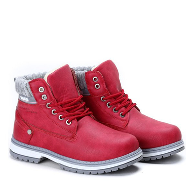 Ocieplane trapery w kolorze czerwonym Delia - Obuwie