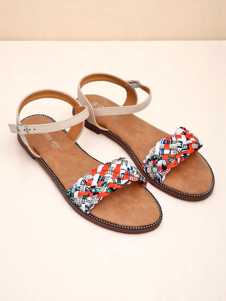 Royalfashion Sandali ppi fìmmini cu suola senza taccu ColorStrap