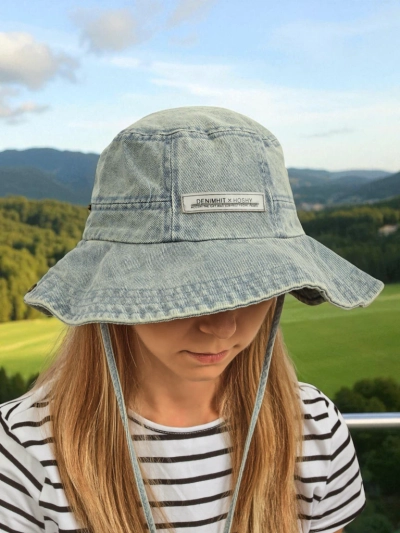 Kalos Denim Sončni Klobuček za Ženske – antični stil in UV zaščita