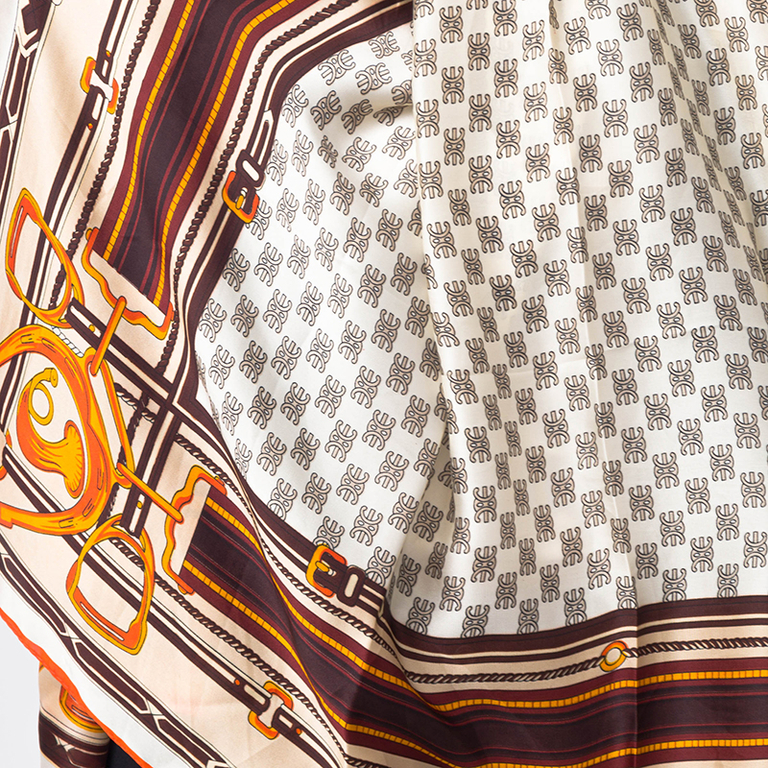 Esarfa dama in dungi alba - Accesorii