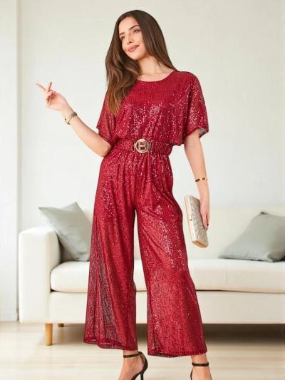 Royalfashion Salopeta lungă de damă cu paiete