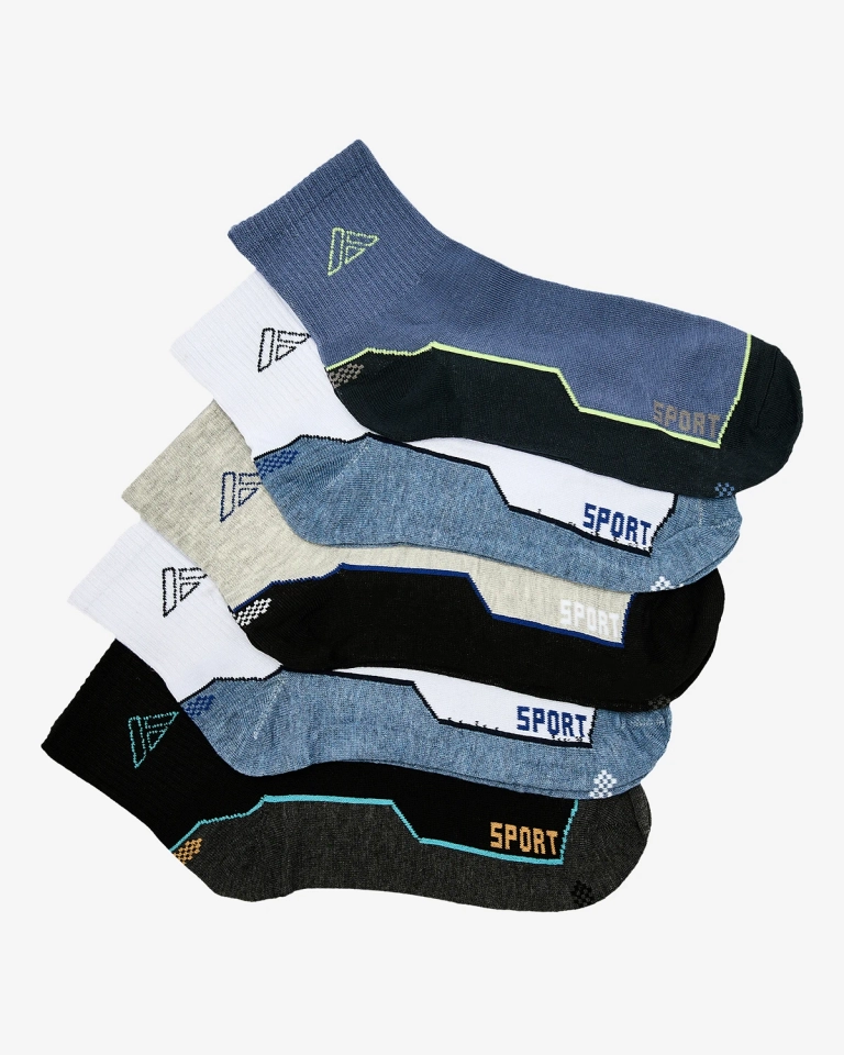 Royalfashion Șosete de gleznă pentru bărbați Multicolor 5/pachet